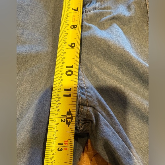 Almost Famous Juniors Faux Denim Cargo Pants Large Med wash - Picture 7 of 8